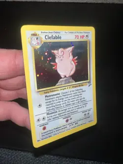 Pokemon TCG Clefable Base Set 2 5/130 Holo Rare SWIRL - Image 5