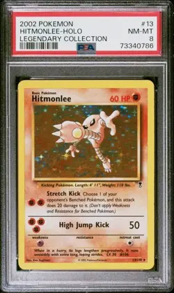 Pokemon Legendary Collection 13/110 Hitmonlee Holo PSA 8 - Image 1