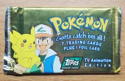 Pokemon Topps Trading Cards TV Animation Edition: Series 1 (1 Sealed Pack) Green - Image 1