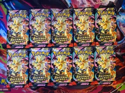 10 Ascended Hero’s Booster Packs Sealed - Image 1