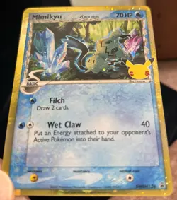 Mimikyu SWSH136 Pokemon Celebrations 25th Anniversary Black Star Promo Holo NM - Image 3
