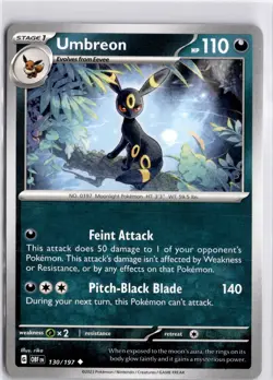 Pokemon TCG Obsidian Flames Umbreon 130/197 Trading Card TCG - Image 3