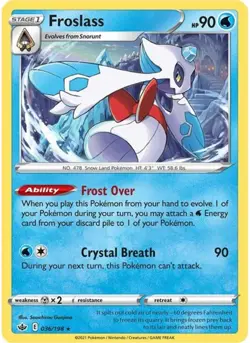 Froslass (Holofoil) 036/198 Pokemon NM - Chilling Reign - Image 1