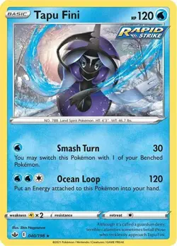 Tapu Fini (Holofoil) 040/198 Pokemon NM - Chilling Reign - Image 1