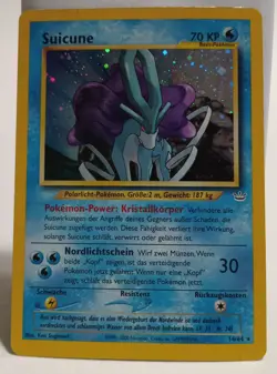 Pokemon Collectible Card, Suicune, Holo, 16/64, NeoRevelation German 2001 - Image 1