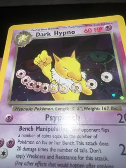Pokemon Dark Hypno Holo Rare TCG Card 9/82 NM Wotc Vintage Tcg - Image 5