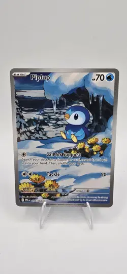 Pokemon TCG Piplup 098/094 – Phantasmal Flames – Illustration Rare – EN NM - Image 1