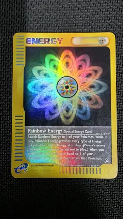 Rainbow Energy 144/147 Aquapolis Reverse Holo Pokemon Aquapolis - Image 1