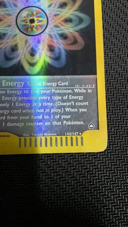 Rainbow Energy 144/147 Aquapolis Reverse Holo Pokemon Aquapolis - Image 4