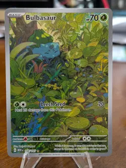 Pokemon 151 Bulbasaur 166/165 Sv: Scarlet & Violet 151 Illustration Rare - NM - Image 1