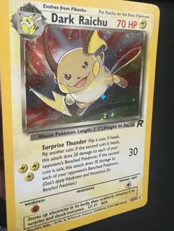 Pokemon Dark Raichu Holo TCG Card 83/82 Secret Rare Near Mint Condition - Image 2