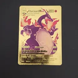 Pokemon TCG - Charizard VMAX Gold Foil Fan Art Collector Card - SV107/SV122 - Image 1