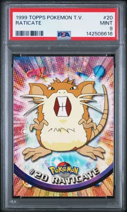 1999 Pokemon Topps TV - RATICATE #20 - PSA 9, Mint: Fresh Grade! - Image 3