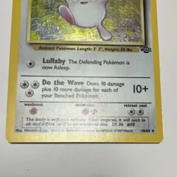 Pokemon Wigglytuff Holo Rare Card Jungle 16/64 Unlimited English Wotc 1999 - Image 3