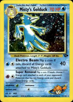 Pokemon Misty's Golduck 12/132 Gym Challenge Holo Rare Near Mint - Image 1
