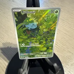 Pokemon TCG Bulbasaur 166/165 Sv: Scarlet & Violet 151 Illustration Rare Holo - Image 2