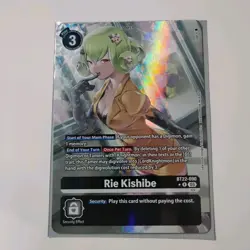 RIE KISHIBE Digimon: Cyber Eden Card Game BT22-090 Alt Art 1 Star RARE NM/MINT - Image 1