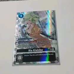 RIE KISHIBE Digimon: Cyber Eden Card Game BT22-090 Alt Art 1 Star RARE NM/MINT - Image 3