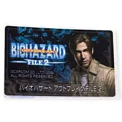 Sony PlayStation 2 PS2 Resident Evil Outbreak File 2 Horror Memory Card Sticker - Image 1