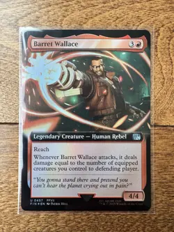 Magic MTG Final Fantasy - Barrett Wallace EXTENDED ART FOIL 0457 - Image 1