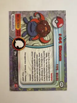 Gloom #44 Black Label 2nd Edition/Print Topps Pokemon 1999 - Good Condition - Image 2