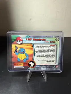Squirtle 07 Blue Logo Foil TV Animation Edition Topps Pokemon 1999 Holo - Image 5