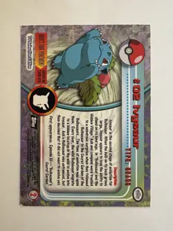 Ivysaur #02 Black Label 2nd Edition/Print Topps Pokemon 1999 - Good Condition - Image 2