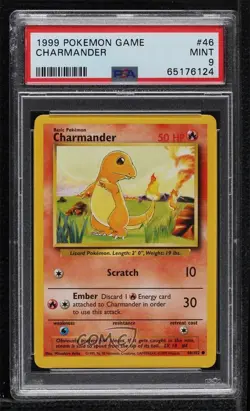 Charmander Pokemon Base Set PSA 9 MINT 1999 - Image 1