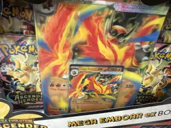 Pokemon TCG Ascended Heroes, Mega Emboar Ex Collection Box New Sealed - Image 2
