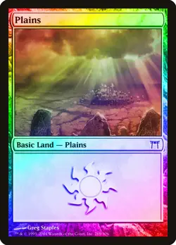 Plains (288) FOIL Champions of Kamigawa HEAVILY PLD Basic Land MTG CARD ABUGames - Image 1