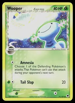Pokemon Card Dragon Frontiers Wooper 71/101 Common Komiya - Image 1