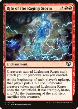 Rite of the Raging Storm Commander 2015 NM Red Uncommon MAGIC CARD ABUGames - Image 1