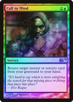 Call to Mind FOIL Magic 2011 / M11 PLD Blue Uncommon MAGIC MTG CARD ABUGames - Image 1
