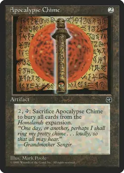 Apocalypse Chime Homelands NM Artifact Rare MAGIC THE GATHERING CARD ABUGames - Image 1