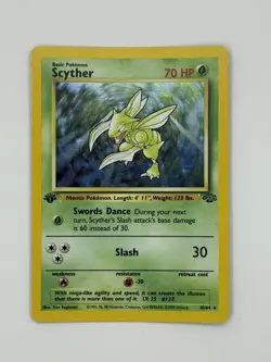 Scyther 10/64 1st Edition Jungle Holo Rare Pokemon Card - Image 1