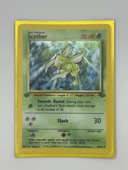 Scyther 10/64 1st Edition Jungle Holo Rare Pokemon Card - Image 5