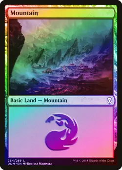 Mountain (264) FOIL Dominaria PLD Basic Land MAGIC GATHERING CARD ABUGames - Image 1