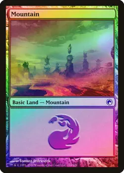 Mountain (244) FOIL Scars of Mirrodin PLD Basic Land MAGIC MTG CARD ABUGames - Image 1
