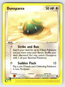 Dunsparce 60/100 2003 EX Sandstorm Pokemon Card TCG e-Series Arita Common Nm/Vlp - Image 1