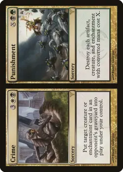 Crime and Punishment Dissension PLD Black Green Rare MAGIC MTG CARD ABUGames - Image 1