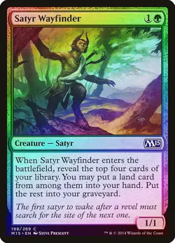 Satyr Wayfinder FOIL Magic 2015 / M15 PLD Green Common MAGIC CARD ABUGames - Image 1