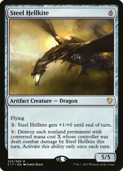 Steel Hellkite Commander 2017 NM Artifact Rare MAGIC GATHERING CARD ABUGames - Image 1