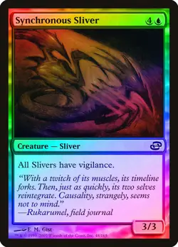 Synchronous Sliver FOIL Planar Chaos PLD Blue Common MAGIC MTG CARD ABUGames - Image 1