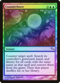Counterbore FOIL Shadowmoor PLD Blue Rare MAGIC THE GATHERING CARD ABUGames - Image 1