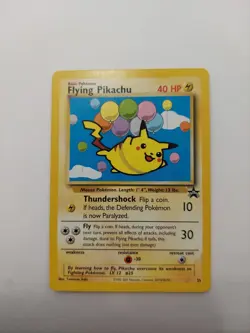 Flying Pikachu Promo #25 Pokemon TCG WOTC Black Star Vintage 2001 Rare Card - LP - Image 1