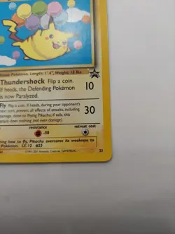 Flying Pikachu Promo #25 Pokemon TCG WOTC Black Star Vintage 2001 Rare Card - LP - Image 4