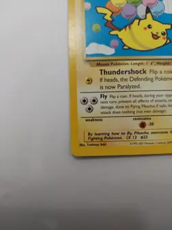 Flying Pikachu Promo #25 Pokemon TCG WOTC Black Star Vintage 2001 Rare Card - LP - Image 5