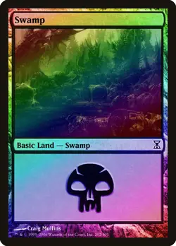Swamp (292) FOIL Time Spiral HEAVILY PLD Basic Land MAGIC MTG CARD ABUGames - Image 1