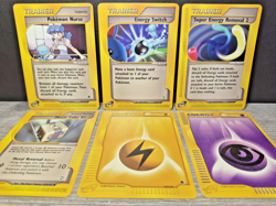 Aquapolis, Expedition Base Set Pokemon Card Lot Energy Switch, Pokemon Nurse etc - Image 1