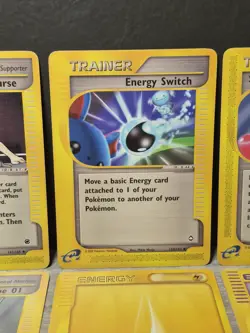 Aquapolis, Expedition Base Set Pokemon Card Lot Energy Switch, Pokemon Nurse etc - Image 4